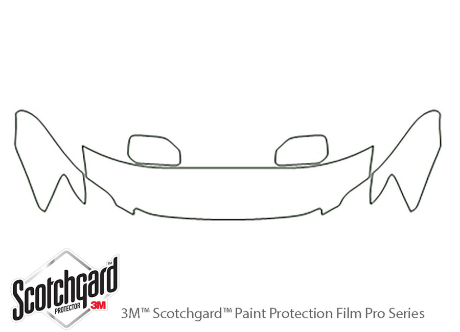 avalon 3M Clear Bra Hood Precut PPF Diagram