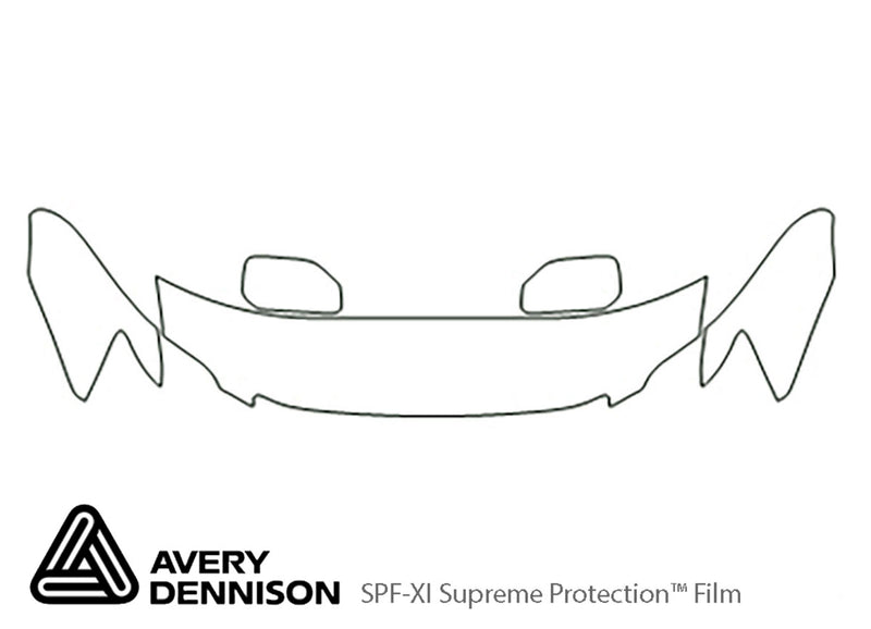 avalon Avery Dennison Clear Bra Hood Precut PPF Diagram