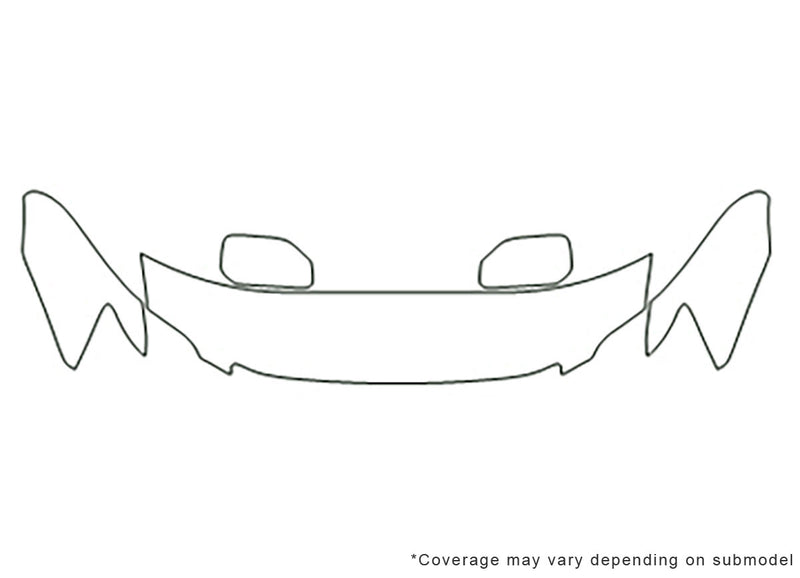 avalon 3M Clear Bra Hood Precut PPF Diagram