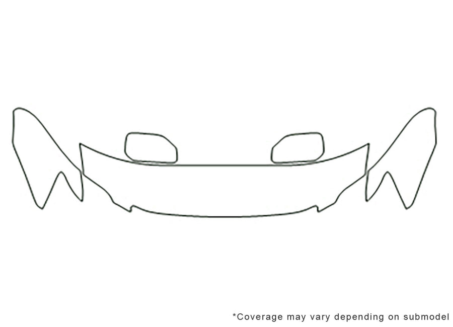 avalon 3M Clear Bra Hood Precut PPF Diagram