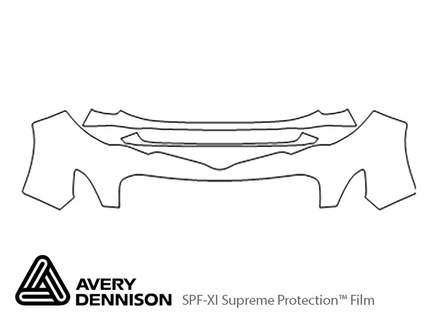 avalon Avery Dennison Clear Bra Bumper Precut PPF Diagram
