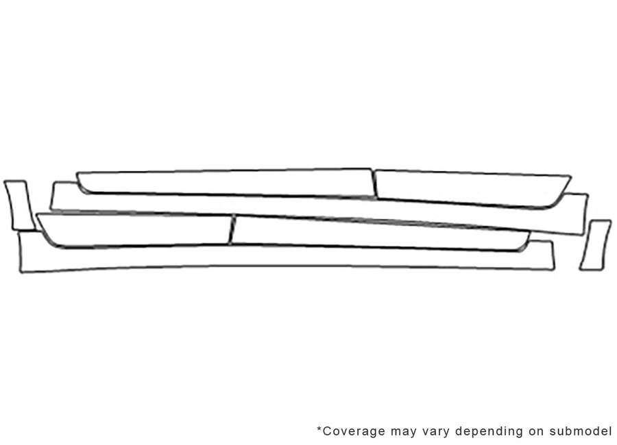 avalon Avery Dennison Clear Bra Door Cup Precut PPF Diagram