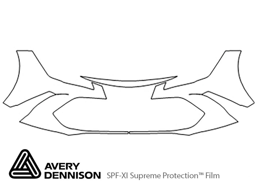 avalon Avery Dennison Clear Bra Bumper Precut PPF Diagram