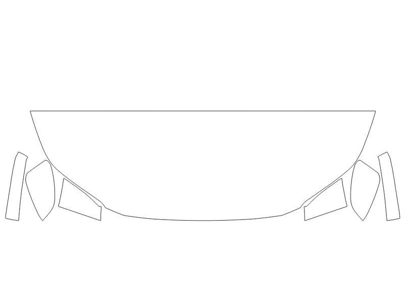 bz4x Avery Dennison Clear Bra Hood Precut PPF Diagram