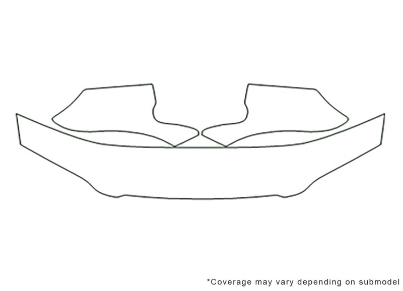 camry Avery Dennison Clear Bra Hood Precut PPF Diagram