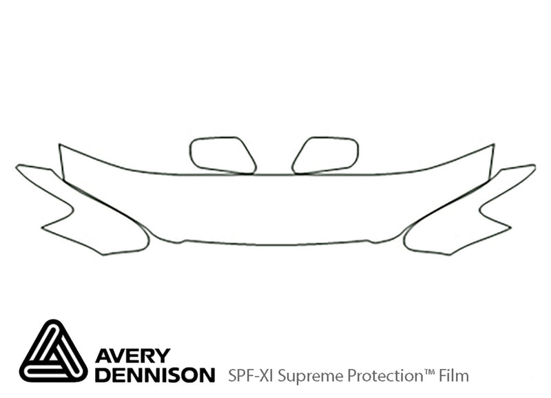 camry Avery Dennison Clear Bra Hood Precut PPF Diagram