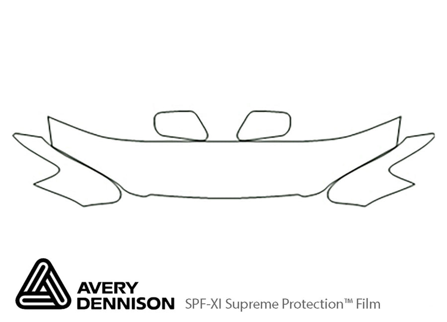 camry Avery Dennison Clear Bra Hood Precut PPF Diagram