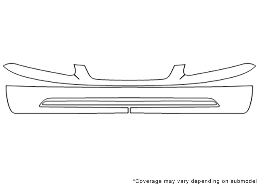 camry 3M Clear Bra Bumper Precut PPF Diagram