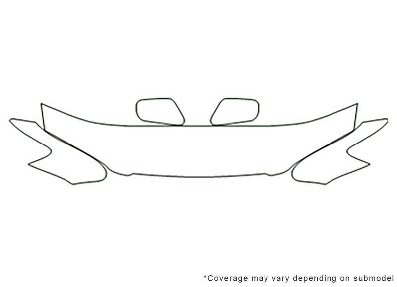 camry Avery Dennison Clear Bra Hood Precut PPF Diagram
