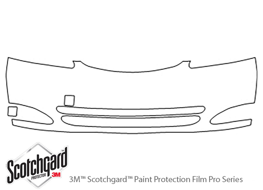 camry 3M Clear Bra Bumper Precut PPF Diagram