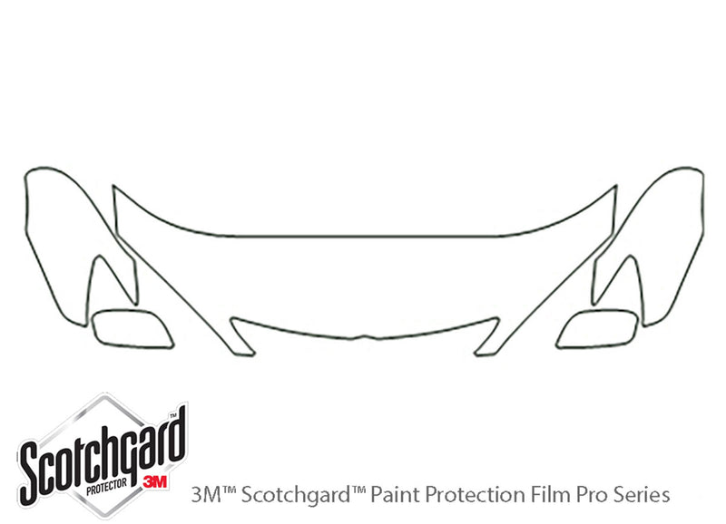 camry 3M Clear Bra Hood Precut PPF Diagram