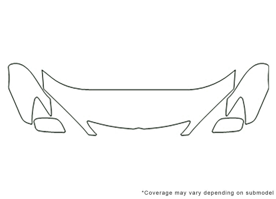 camry Avery Dennison Clear Bra Hood Precut PPF Diagram