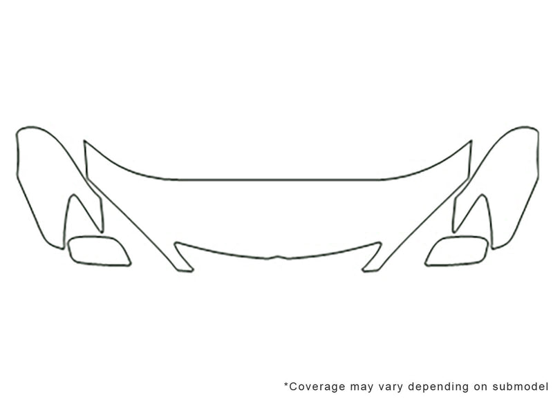 camry 3M Clear Bra Hood Precut PPF Diagram