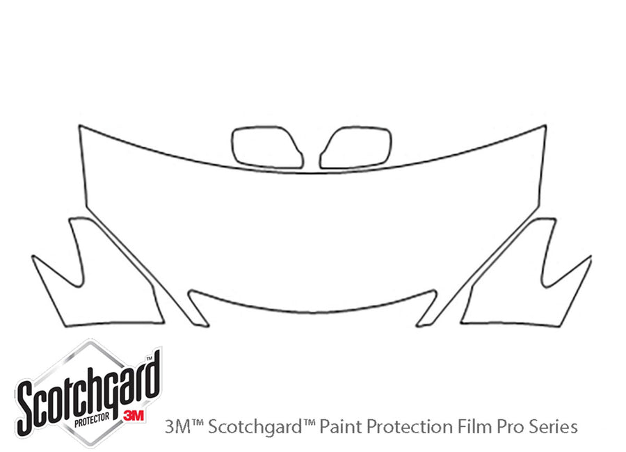camry 3M Clear Bra Hood Precut PPF Diagram