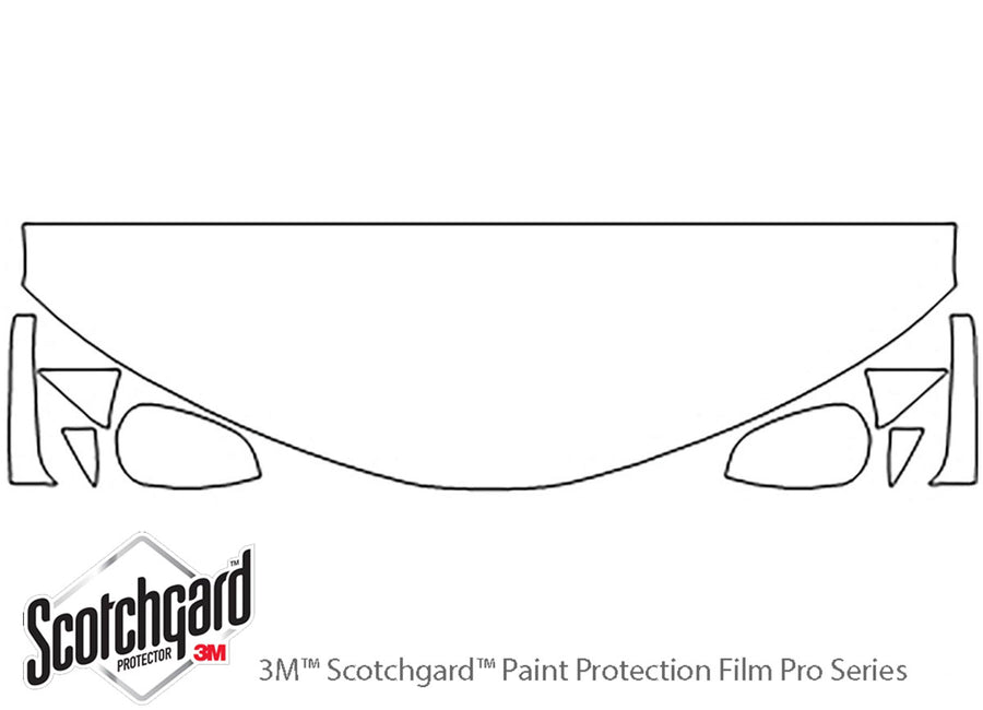 camry 3M Clear Bra Hood Precut PPF Diagram