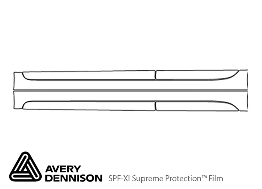 camry Avery Dennison Clear Bra Door Cup Precut PPF Diagram