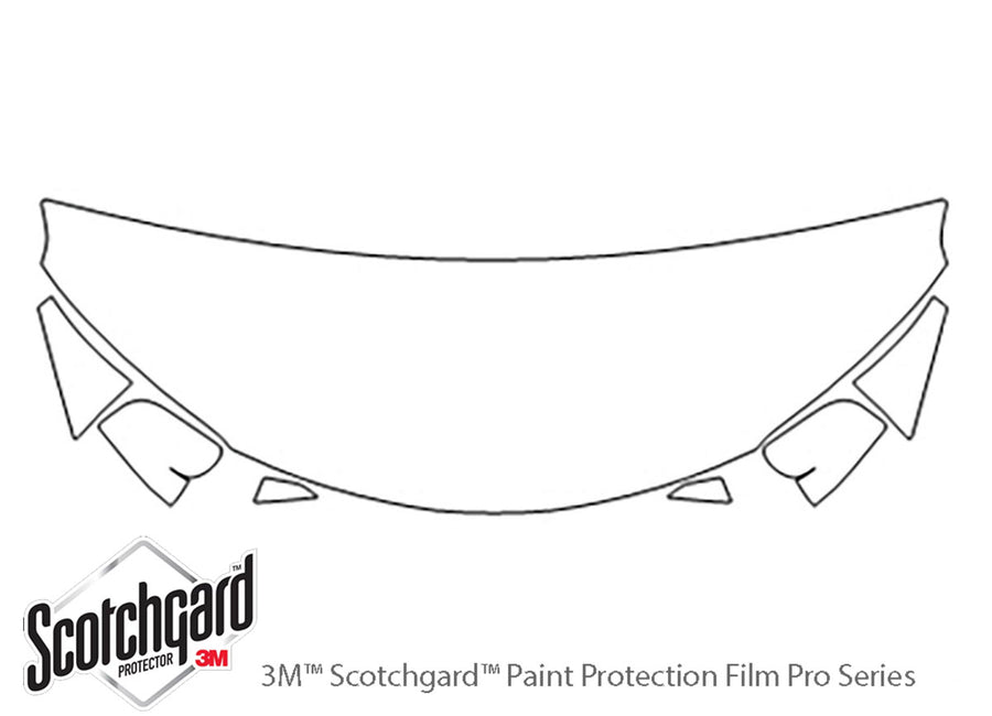 camry 3M Clear Bra Hood Precut PPF Diagram