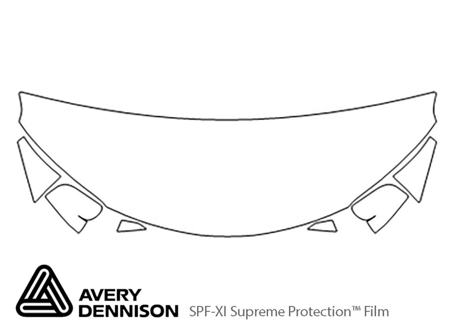 camry Avery Dennison Clear Bra Hood Precut PPF Diagram