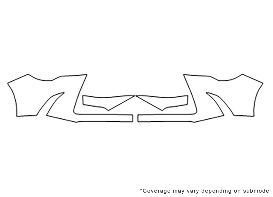 camry 3M Clear Bra Bumper Precut PPF Diagram