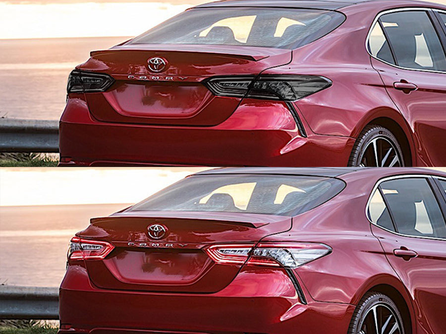 camry Before and After Smoked Taillights