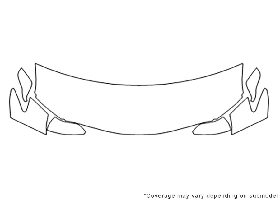 camry Avery Dennison Clear Bra Hood Precut PPF Diagram