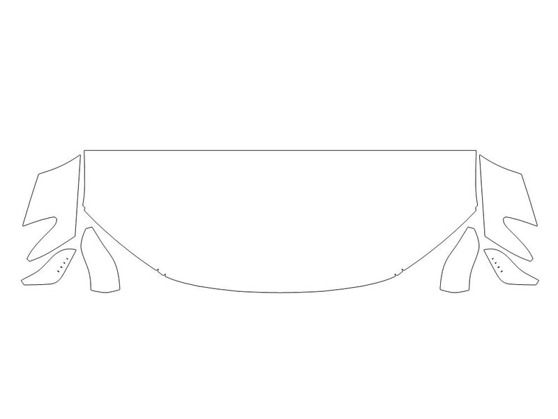 camry Avery Dennison Clear Bra Hood Precut PPF Diagram