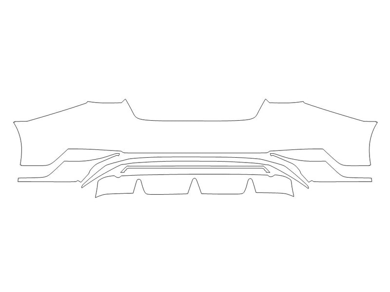camry Avery Dennison Clear Bra Door Cup Precut PPF Diagram