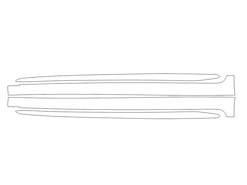 camry 3M Clear Bra Door Cup Precut PPF Diagram