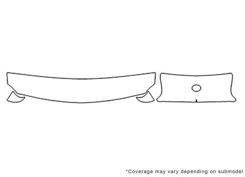 celica Avery Dennison Clear Bra Hood Precut PPF Diagram