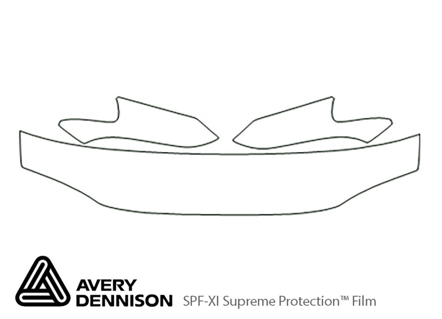 corolla Avery Dennison Clear Bra Hood Precut PPF Diagram