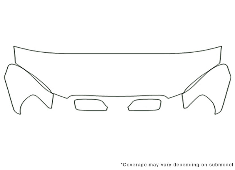 corolla 3M Clear Bra Hood Precut PPF Diagram