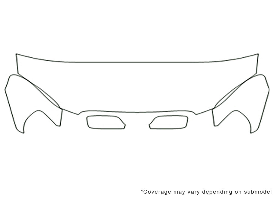 corolla Avery Dennison Clear Bra Hood Precut PPF Diagram