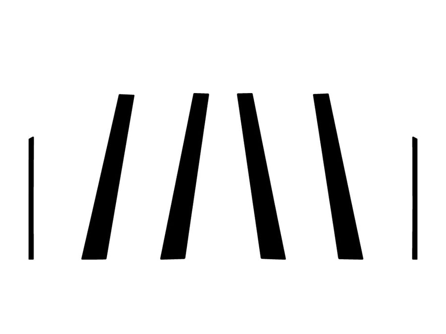 toyota corolla 2003-2008 Matte Black Pillar Trim Diagram