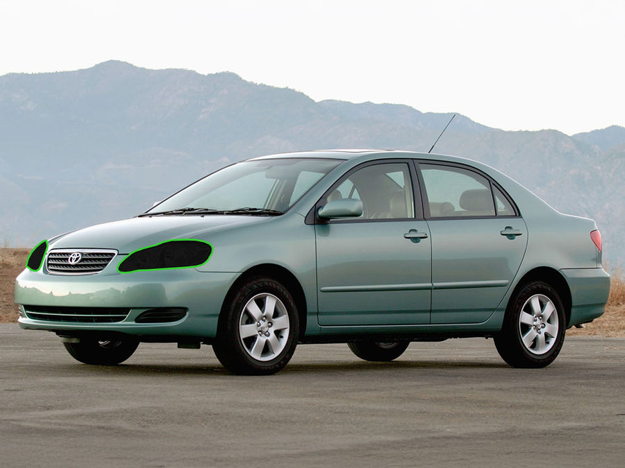 toyota corolla 2005-2008 Headlight Tint Location