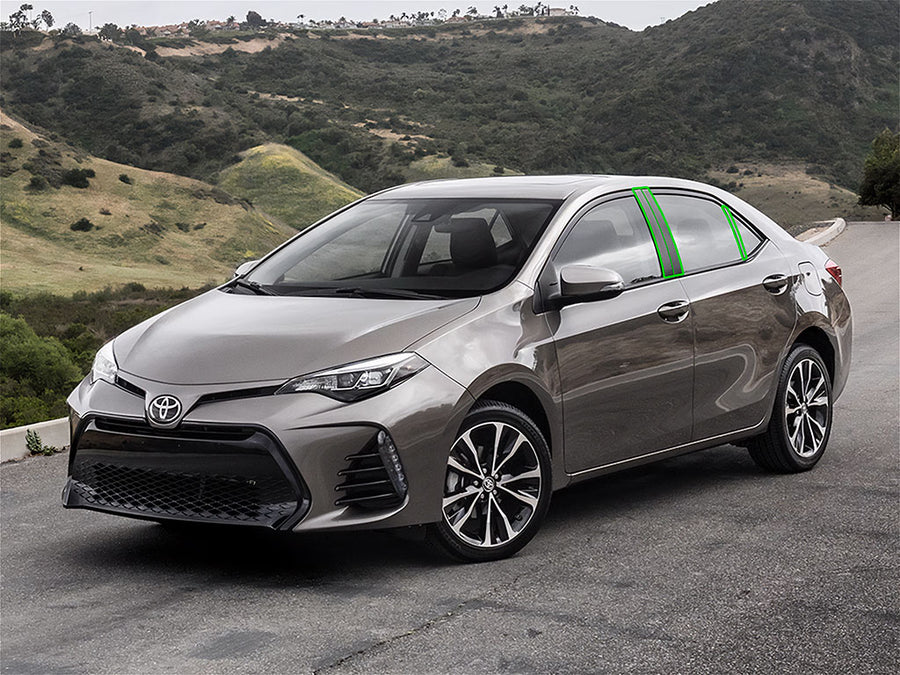 toyota corolla 2014-2018 Pillar Post Trim Installation Location