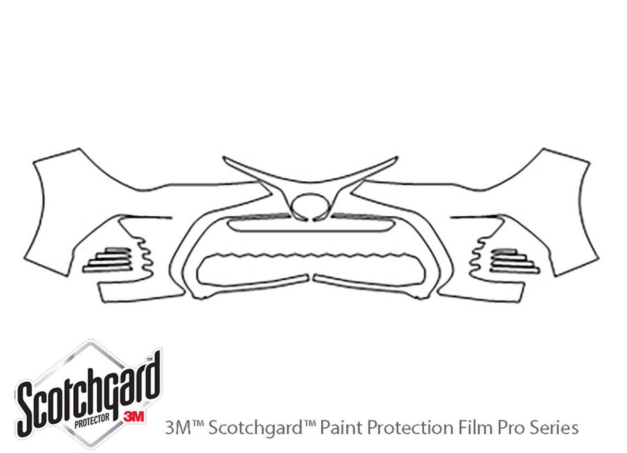 corolla 3M Clear Bra Bumper Precut PPF Diagram