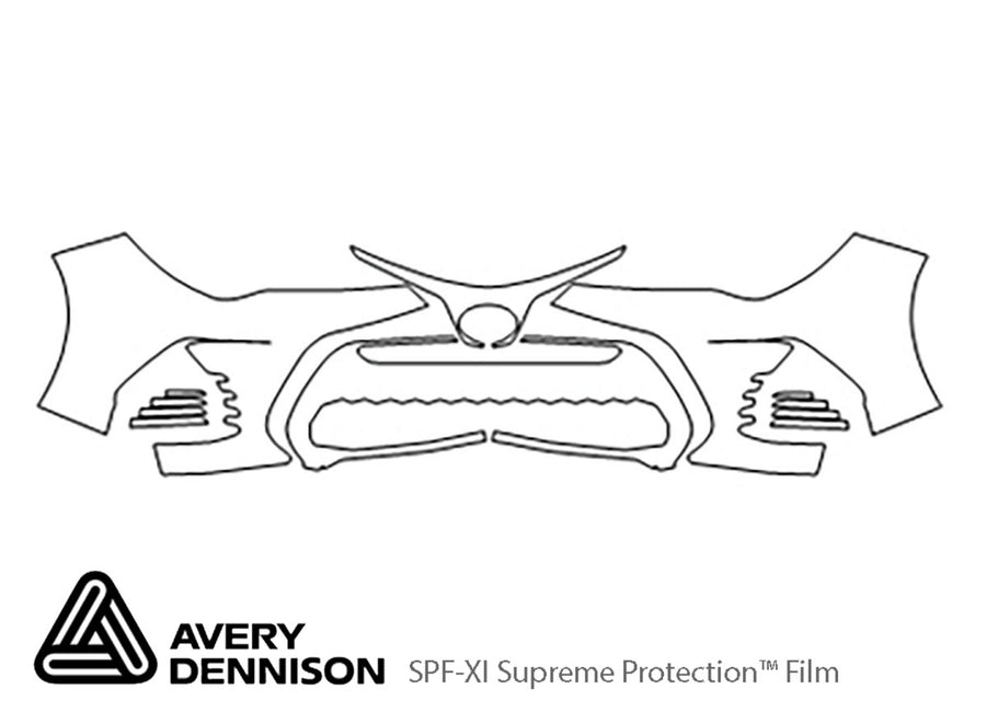 corolla Avery Dennison Clear Bra Bumper Precut PPF Diagram
