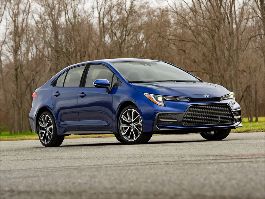 toyota corolla 2019-2023 (sedan) Brushed Aluminum Black Pillar Trim