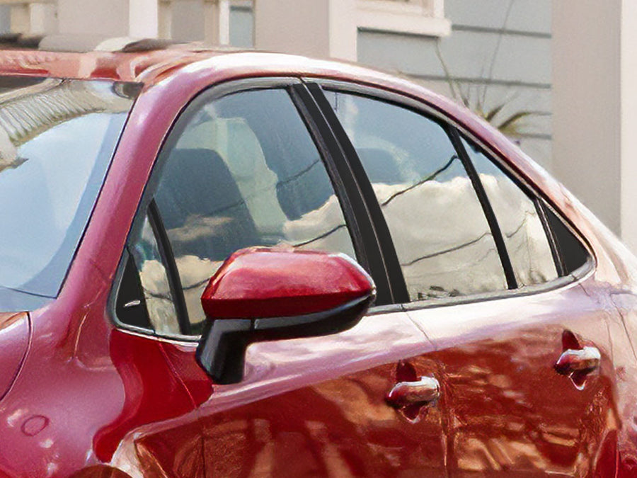 toyota corolla 2019-2023 (hatchback) Matte Black Pillar Cover Diagram