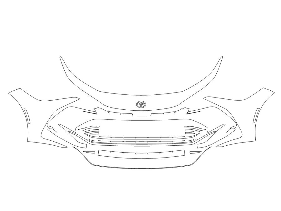 crown 3M Clear Bra Bumper Precut PPF Diagram