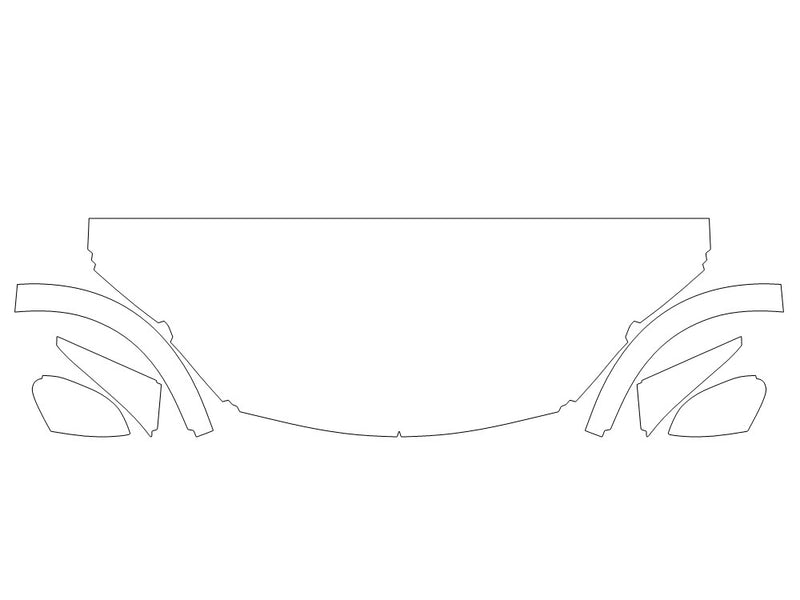 crown signia 3M Clear Bra Hood Precut PPF Diagram