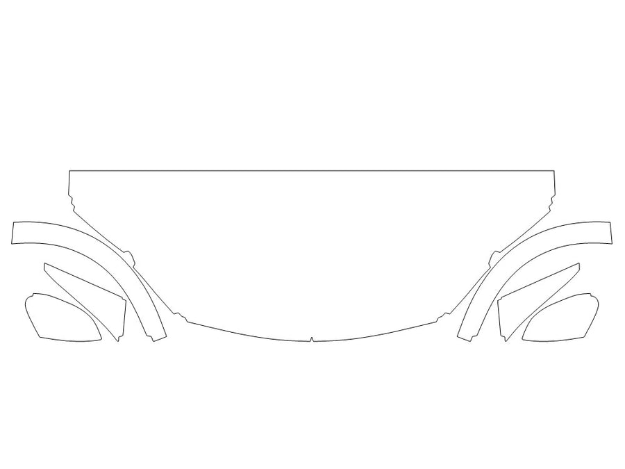 crown signia Avery Dennison Clear Bra Hood Precut PPF Diagram