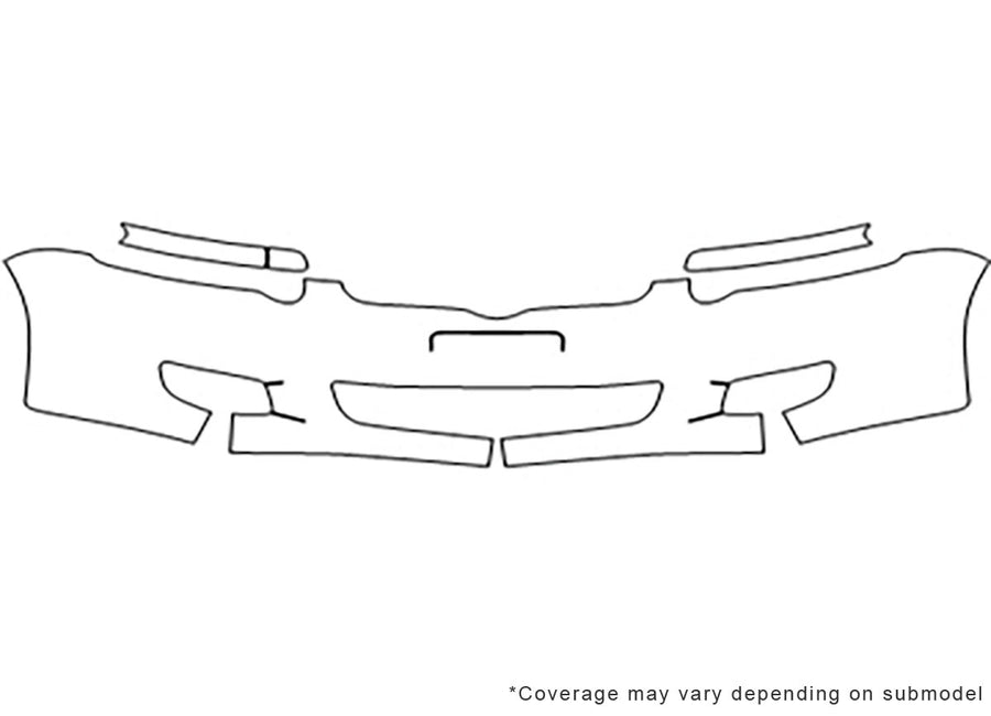 echo Avery Dennison Clear Bra Bumper Precut PPF Diagram
