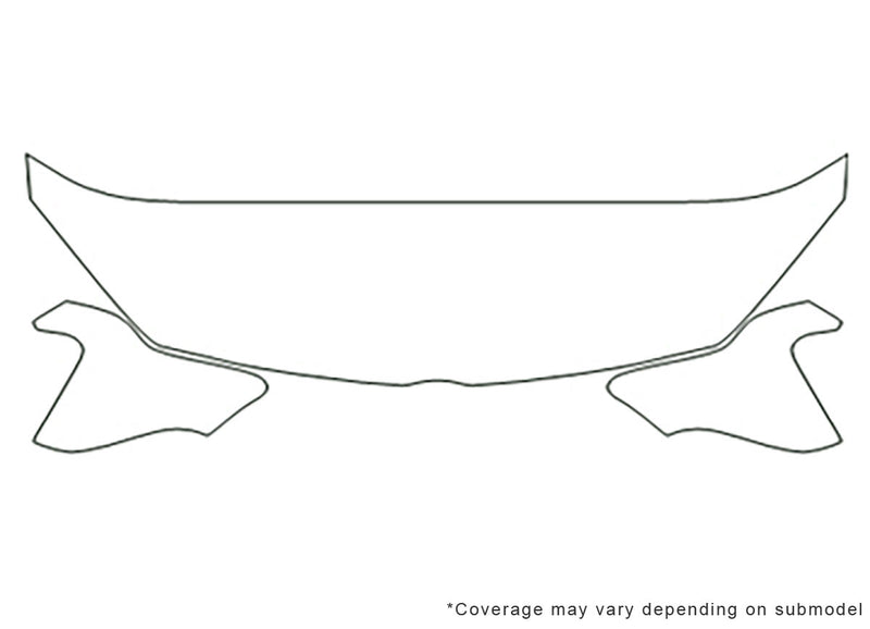 echo 3M Clear Bra Hood Precut PPF Diagram