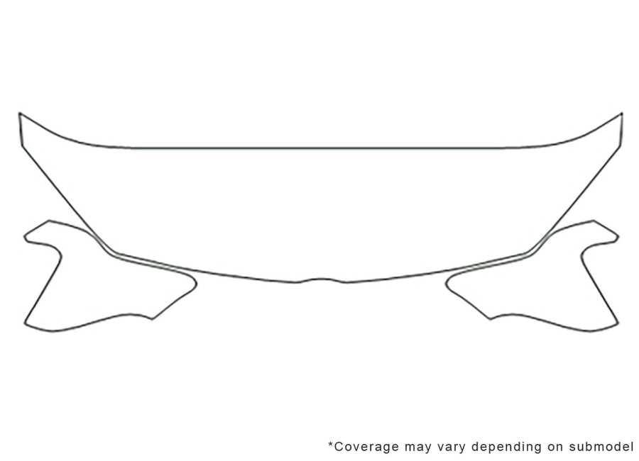 echo 3M Clear Bra Hood Precut PPF Diagram