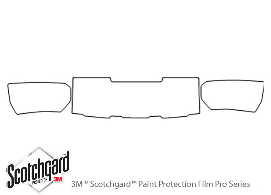 fj cruiser 3M Clear Bra Bumper Precut PPF Diagram