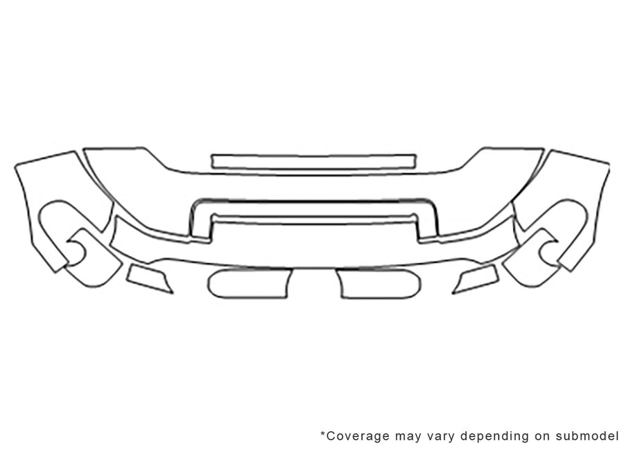 fj cruiser 3M Clear Bra Hood Precut PPF Diagram