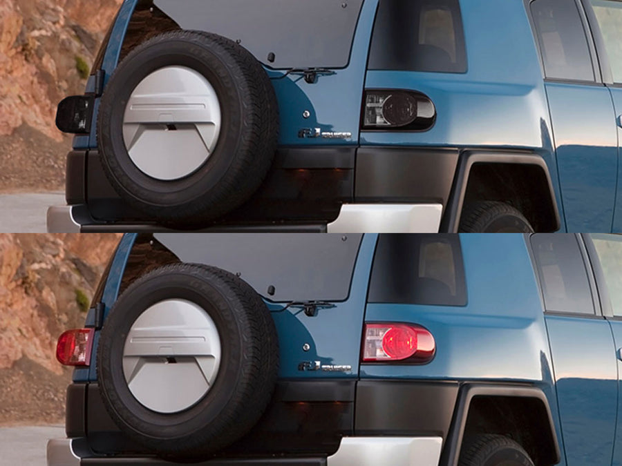 fj cruiser Before and After Smoked Taillights