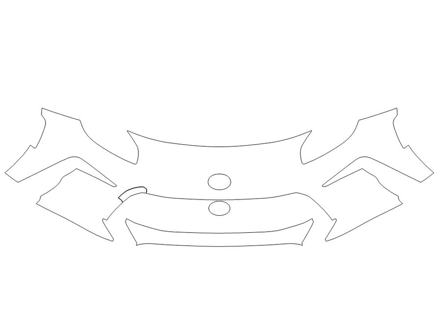 gr 86 3M Clear Bra Bumper Precut PPF Diagram