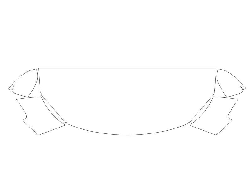 gr 86 3M Clear Bra Hood Precut PPF Diagram